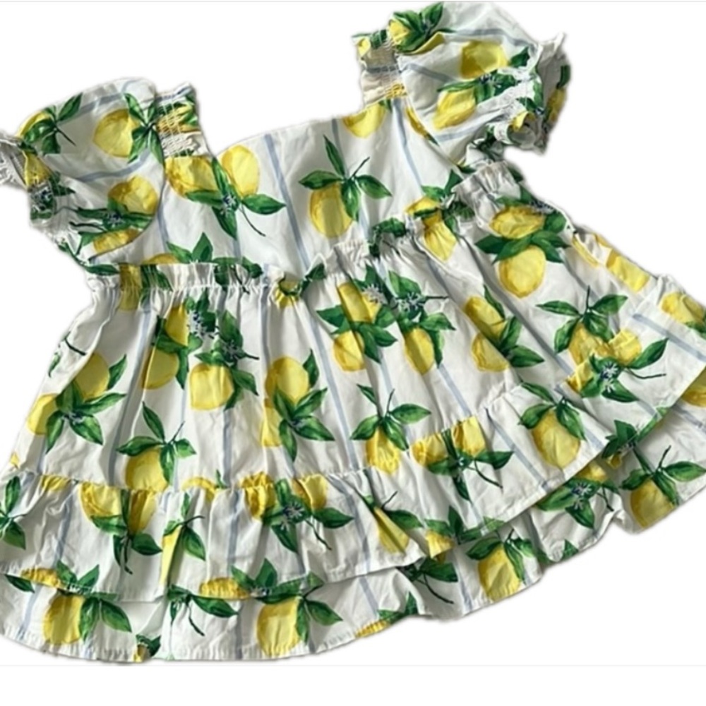 Janie and jack lemon baby dress